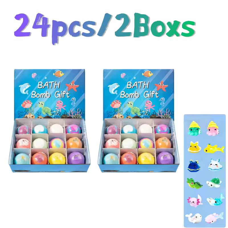 📢📢50% OFF !!!⏰🛁Bath Bomb Gift Set for Kids